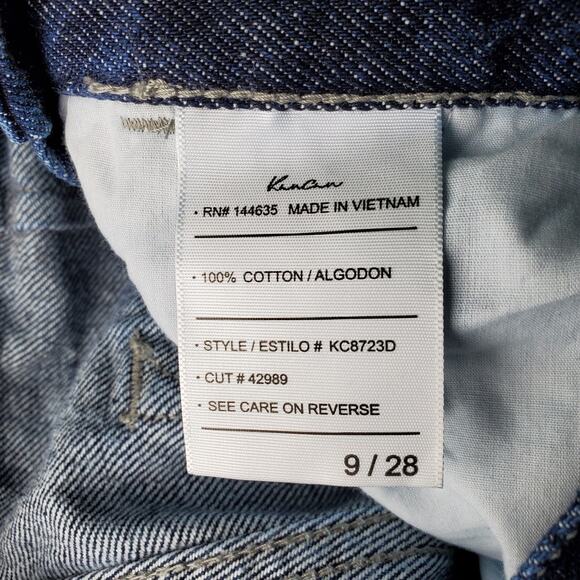 Kancan Womens Ultra High Rise Dark Wash Flat Front Wide Leg Denim Jeans Size 28 - Picture 5 of 7